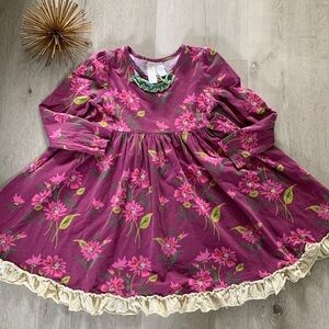 Matilda Jane paint by‎ numbers blossoms size 6 purple floral stretchy